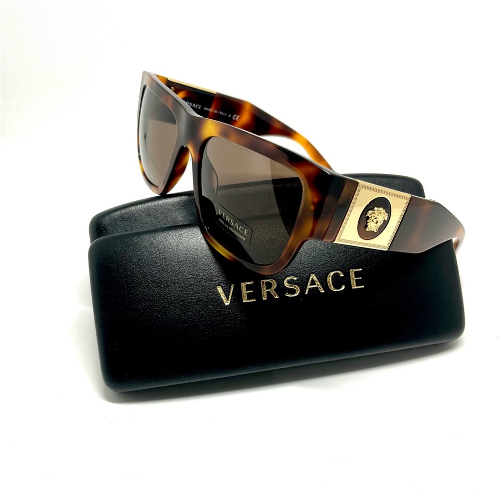 VERSACE SUNGLASSES BRAND NEW TORTOISE AUTHENTIC WITH CASE